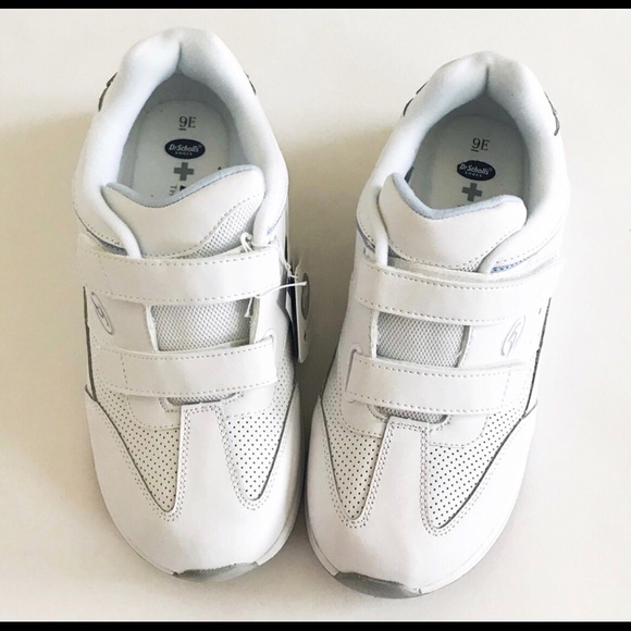dr scholl's white velcro sneakers